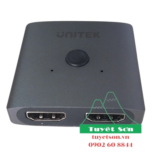 display Hub HDMI 2-1 Unitek V1127A 4K - Switch Bộ chia cổng HDMI 2 CPU ra 1 LCD 4