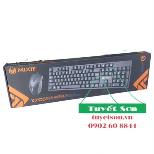 display Combo phím chuột có dây Mixie X70S 5