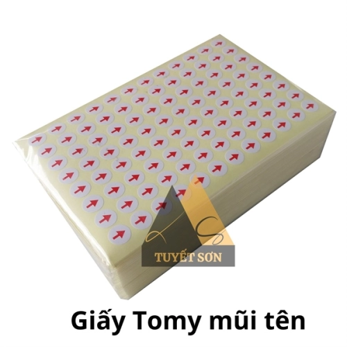 display Decal mũi tên tròn dán lỗi sản phẩm 117A 10.5x15cm - sticker mũi tên 2