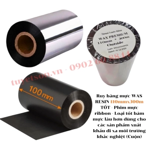 Ruy băng mực WAS RESIN 110mmx300m TỐT - Phim mực ribbon