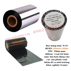 Ruy băng mực WAS RESIN 110mmx300m TỐT - Phim mực ribbon