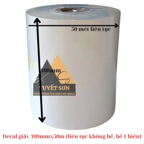 display Decal giấy 108mmx50m (liên tục không bế, bế 1 biên) 2
