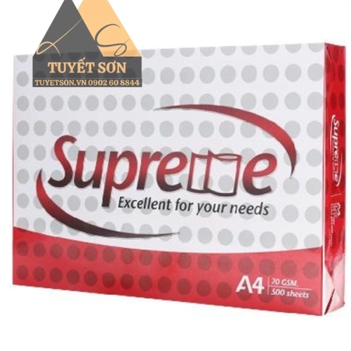 display Giấy in A4 Supreme 70Gsm 1