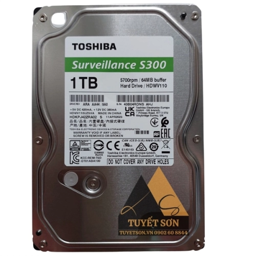 display Ổ Cứng HDD Toshiba 1TB Surveillance S300 Chuyên Camera 2