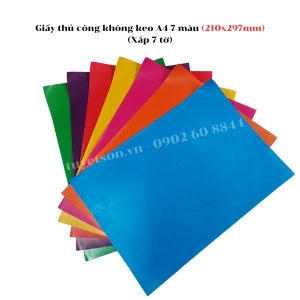 Giấy thủ công không keo A4 7 màu (210x297mm)