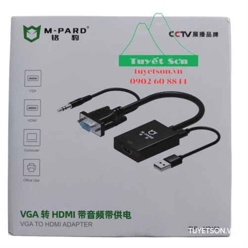 display Cáp chuyển VGA to HDMI + Audio M-Pard MD108 2