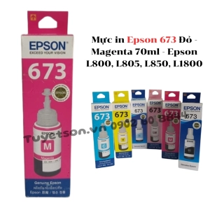 Mực in Epson 673 Đỏ - Magenta 70ml - Epson L800, L805, L850, L1800