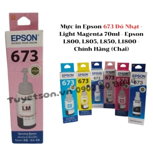 Mực in Epson 673 Đỏ Nhạt - Light Magenta 70ml - Epson L800, L805, L850, L1800