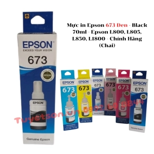 Mực in Epson 673 Đen - Black 70ml - Epson L800, L805, L850, L1800
