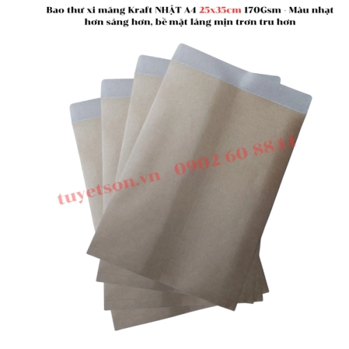 display Bao thư xi măng Kraft NHẬT A4 25x35cm 170Gsm 2