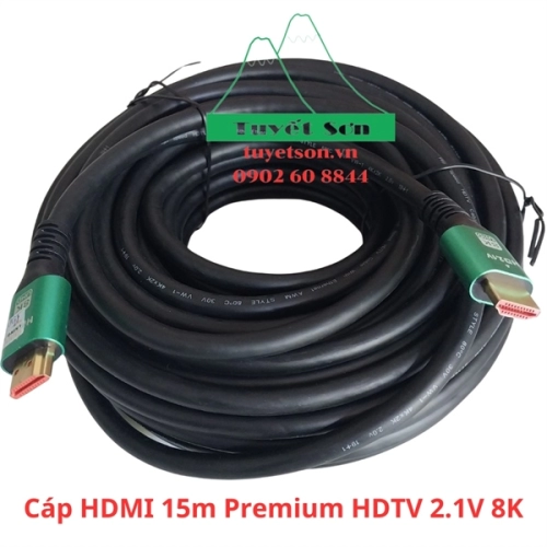 Cáp HDMI 15m Premium HDTV 2.1V 8K