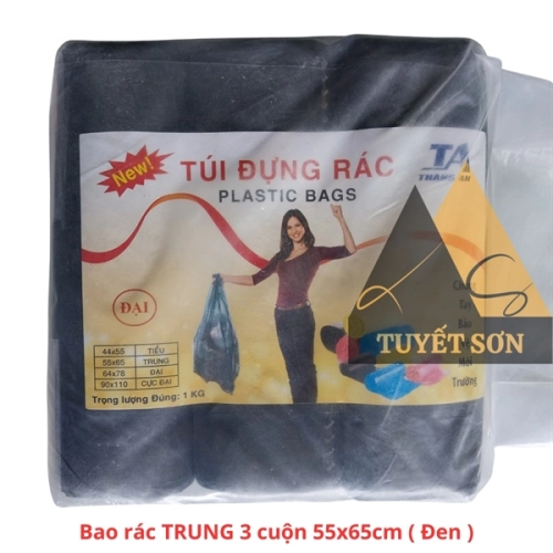 Bao rác TRUNG 3 cuộn 55x65cm