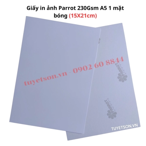 display Giấy in ảnh Parrot 230Gsm A5 1 mặt bóng 15X21cm 100 tờ 2