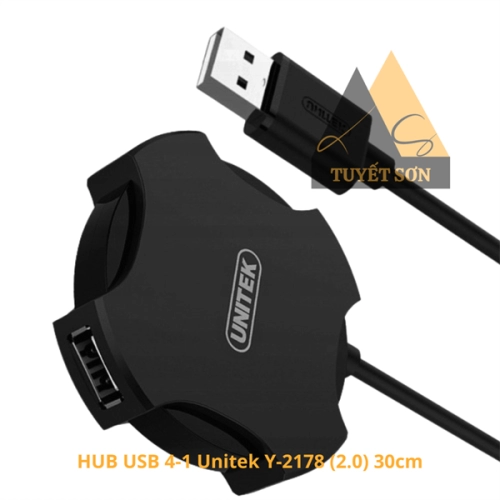 Bộ HUB chia cổng USB 4 cổng Unitek Y-2178 2.0 30cm
