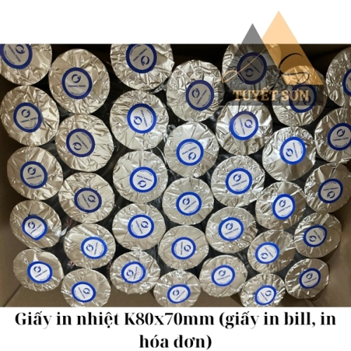 Giấy in bill, in hóa đơn K80x70mm, Giấy in nhiệt