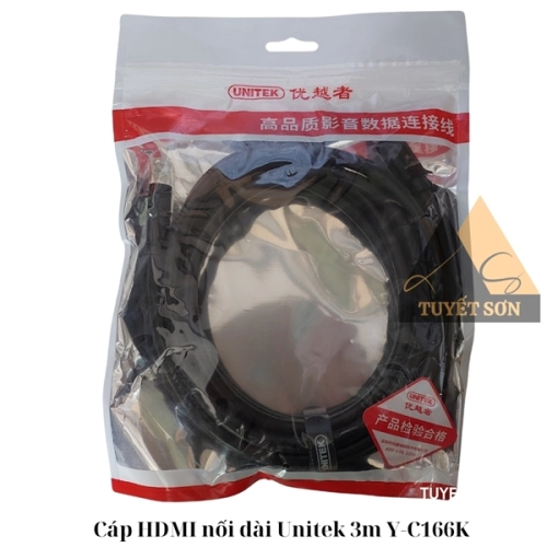 Cáp HDMI nối dài Unitek 3m Y-C166K