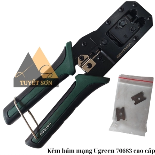 Kềm bấm mạng Ugreen 70683 RJ45 và RJ11 tích hợp dao tuốt vỏ