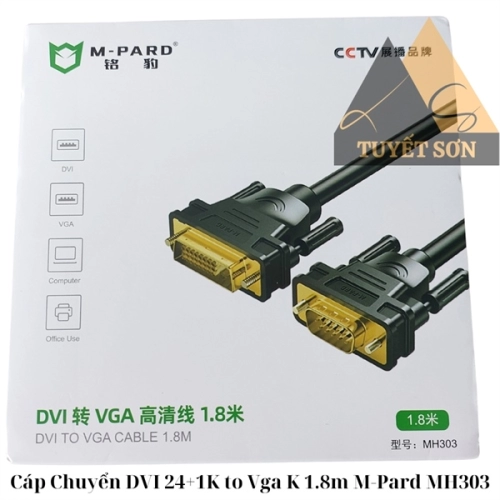 Cáp Chuyển DVI 24+1K to Vga K 1.8m M-Pard MH303