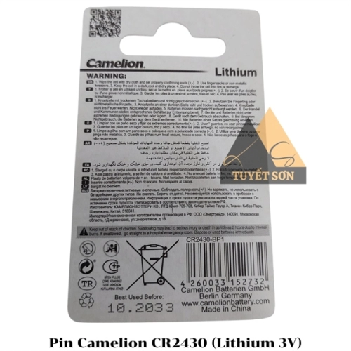 display Pin Camelion CR2430-BP1 Lithium 3V 4