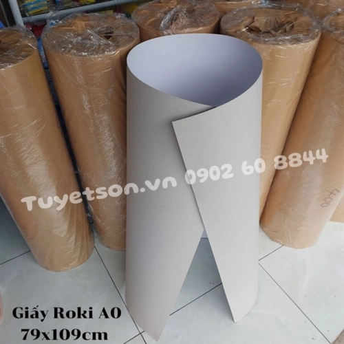 Giấy Roki A0 400Gsm 79x109cm - giấy ruki giấy vẽ rập giấy vẽ báo tường giấy Duplex Korea