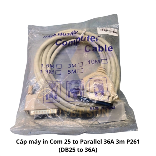 Cáp máy in Com 25 to Parallel 36A 3m P261 (DB25 to 36A)