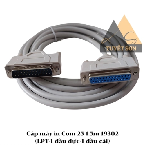 Cáp máy in Com 25 1.5m 19302 (LPT-1 đầu đực-1 đầu cái)