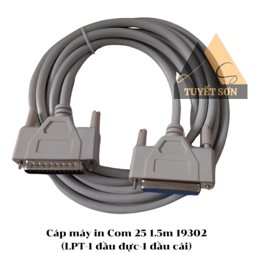 Cáp máy in Com 25 1.5m 19302 (LPT-1 đầu đực-1 đầu cái)