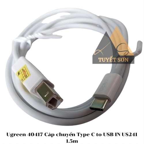 display Ugreen 40417 Cáp chuyển Type C to USB IN US241 1.5m 4