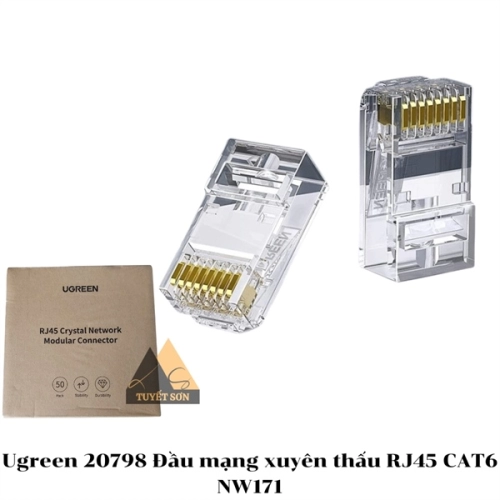 Đầu bấm mạng Ugreen 20798 xuyên thấu RJ45 CAT6 NW171