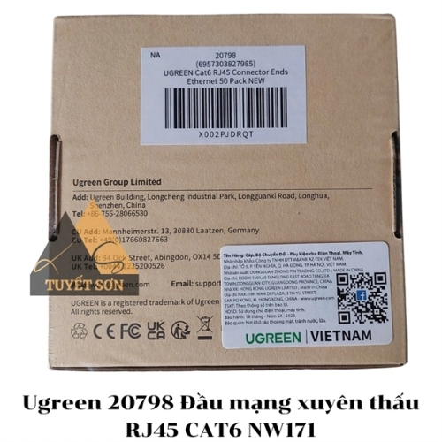 display Đầu bấm mạng Ugreen 20798 xuyên thấu RJ45 CAT6 NW171 2