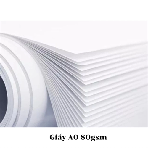 Giấy A0 84x120cm 80gsm - loại cắt từng tờ rời