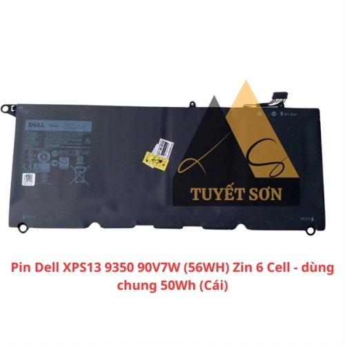 Pin Dell XPS13 9350 90V7W (56WH) Zin 6 Cell - dùng chung 50Wh