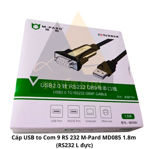 Cáp USB to Com 9 RS 232 M-Pard MD085 1.8m (RS232 L đực)