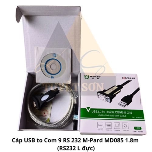 Cáp USB to Com 9 RS 232 M-Pard MD085 1.8m (RS232 L đực)