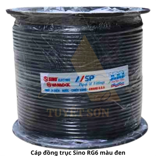 Cáp đồng trục Sino RG6 màu đen