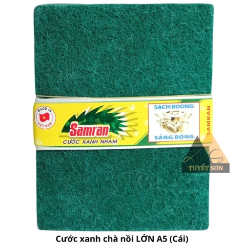Cước xanh chà nồi LỚN A5 - miếng rửa chén