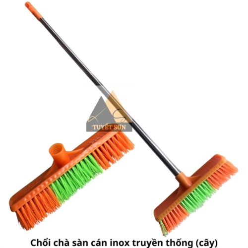 Chổi nhựa chà sàn cán inox truyền thống