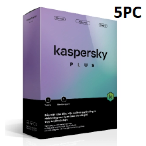 Phần mềm diệt Virut Kaspersky Plus 5 thiết bị/ năm
