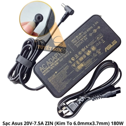 Sạc Asus 20V-7.5A ZIN (Kim To 6.0mmx3.7mm) 180W