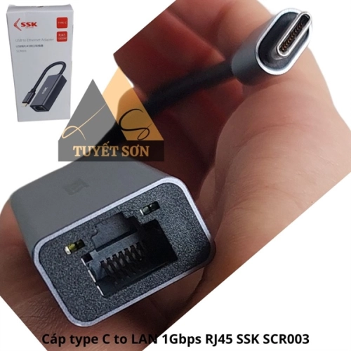 Cáp type C to LAN 1Gbps RJ45 SSK SCR003