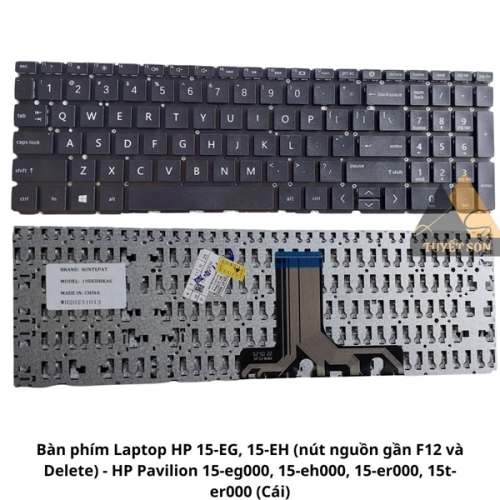 Bàn phím Laptop HP 15-EG, 15-EH (nút nguồn gần F12 và Delete)