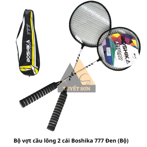 Bộ vợt cầu lông 2 cái Boshika 777 Đen