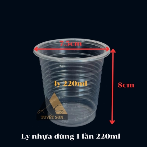 Ly nhựa dùng 1 lần 220ml