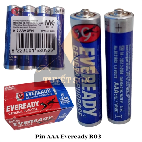 Pin AAA Eveready R03 - pin 3A mèo remote