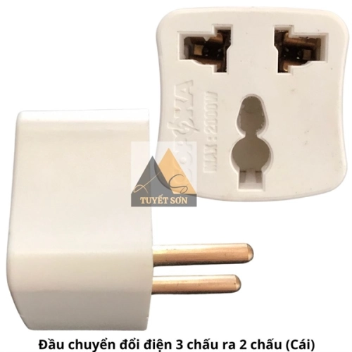 Đầu chuyển đổi điện 3 chấu ra 2 chấu