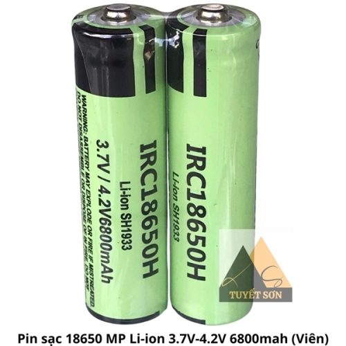 Pin sạc 18650 MP Li-ion 3.7V-4.2V 6800mah ĐẦU NHỌN