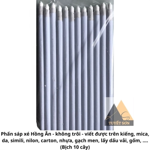 Phấn sáp xé Hồng Ân 15cm - không trôi viết được trên kiếng, mica, da, simili, nilon, carton, nhựa, gạch men, ....