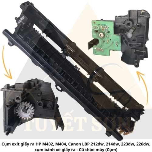 Cụm exit giấy ra HP M402, M404, Canon LBP 212dw, 214dw, 223dw, 226dw, cụm bánh xe giấy ra