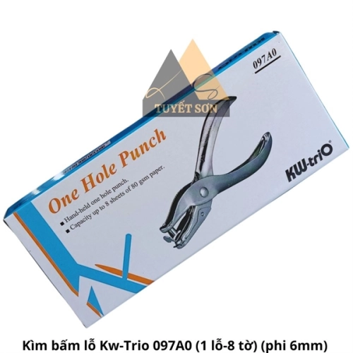 Kìm bấm lỗ Kw-Trio 097A0 (1 lỗ-8 tờ) (phi 6mm)