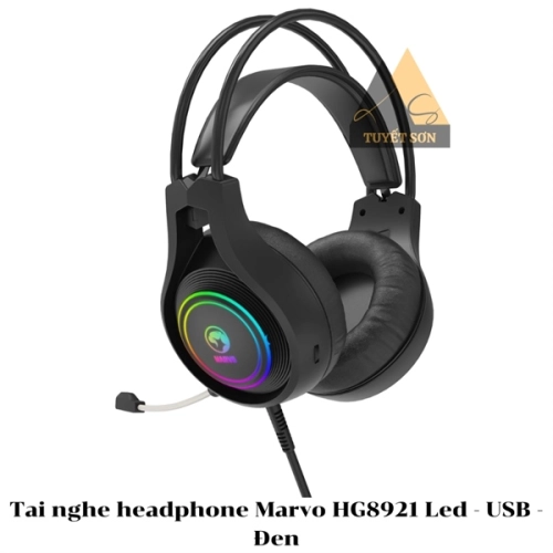 Tai nghe headphone Marvo HG8921 Led - USB - Đen
